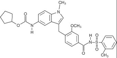 Zafirlukast structural formula - image 02