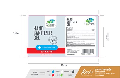 CIGREEN HAND SANITIZER GEL EN 1L
