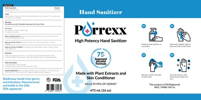 Updated Purrexx Label 16 Oz (473 mL) Isopropyl 75