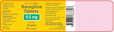 Rasagiline 0pt5mg Label