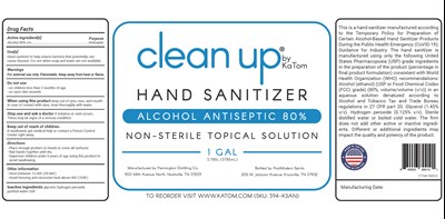 3875 mL Label (Sanitizer Label Upc Ndc Liquid)