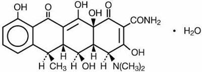 Doxycycline structural formula. - monodox capsules 1
