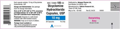 Dicyclomine Hydrochloride Capsules 10 mg (NDC 72888-105-30)