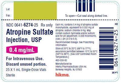 Atropine 0.4mg Carton Label (Atropine Sulfate Injection Usp Sdv 3)