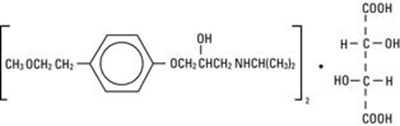 Structural Formula Metoprolol Tartrate (Metoprolol 02)