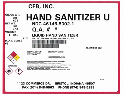 1 L U - SAMPLEBOTTLE U