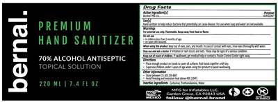 220 mL / 7.4oz Front Panel Display (74ozbernalbrand Ndc)