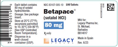 image-06.jpg Principal Display Panel - 80 mg Betapace - image 06