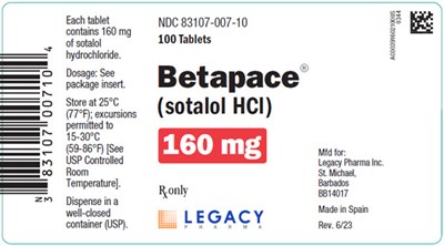 image-08.jpg Principal Display Panel - 160 mg Betapace - image 08
