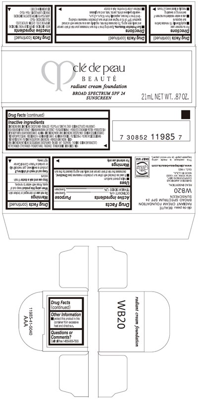 PRINCIPAL DISPLAY PANEL - 21 mL Tube Carton - WB20 - cledepeau 12