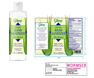 Gilway 8oz Handsanitizerlabel Aloe Jc