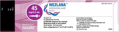 PRINCIPAL DISPLAY PANEL - 45 mg/0.5 mL Syringe Carton - 876-01 - wezlana 39
