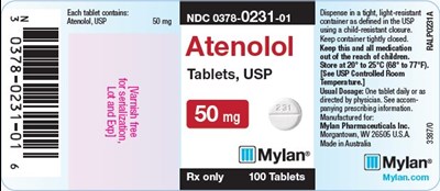 image-03.jpg Atenolol Tablets, USP 100 mg Bottle Label - image 03