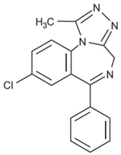 Chemical Structure - alprazolam 01