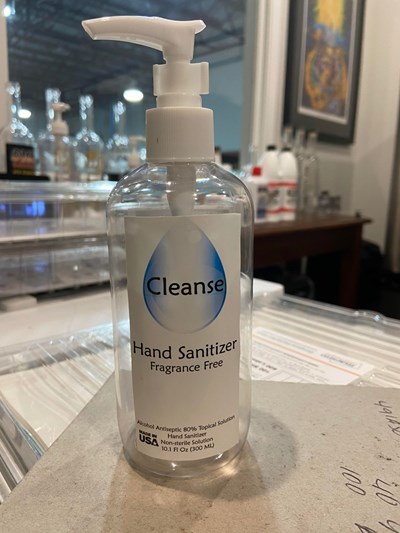 Cleanse Hand Sanitizer Front Label 300 mL (Unnamed)