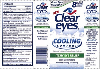 PRINCIPAL DISPLAY PANELNEW Clear eyes® COOLING COMFORTITCHY EYE RELIEFSTERILE 0.5 FL OZ (15 ML) - clear eyes cooling itchy eye relief 01