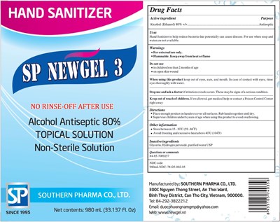 980 mL label - 980ml