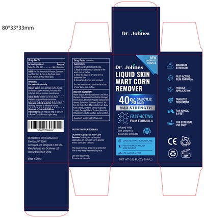Package Of Dr. Johnes® Liquid Skin Wart Corn Remover 40% Salicylic Acid (Dr Johnes Wart Remover40 1)
