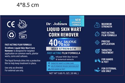 Package Of Dr. Johnes® Liquid Skin Wart Corn Remover 40% Salicylic Acid (Dr Johnes Wart Remover40 2)