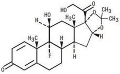 Chemical Structure - triamcinolone 01