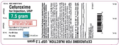 Cefuroxime For Injection, Usp 7.5 Gram, Vial Label (E4a6cecb B7bd 4e27 9535 4ab73c2ccc00 02)