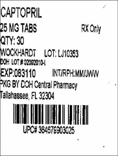Captopril Tablets, USP 25 mg - Captopril25mg(Wockhardt)