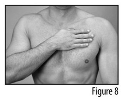 Figure 8 (Applying patch to chest)