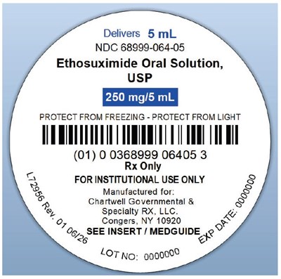 "image Description" (Ethosuximide Os 5ml Unit Dose Label)