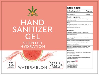 Hand Sanitizer (Watermelon 1gallon)