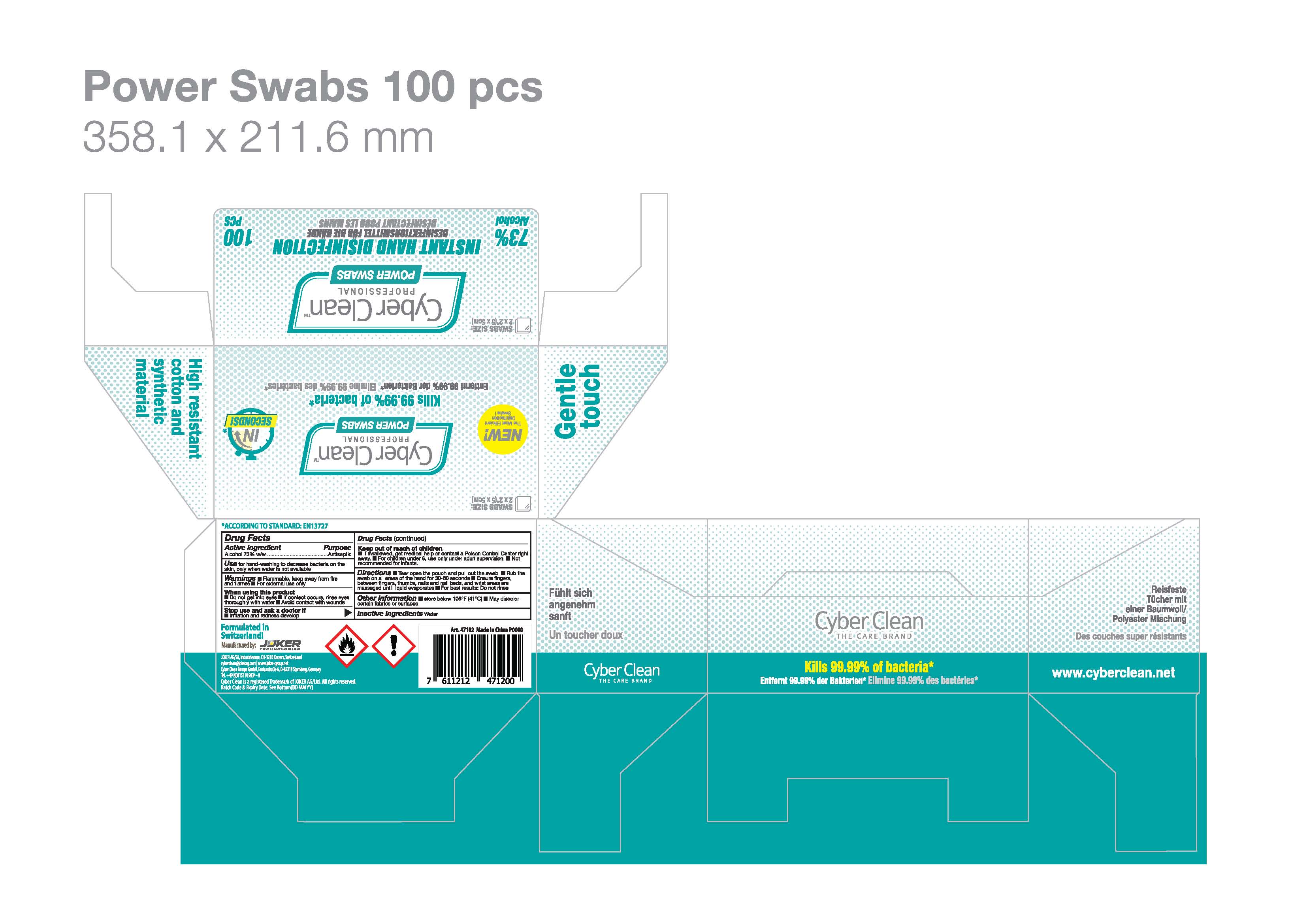 Swab Box Labels Product Images Cyber Clean Professional Power Swabs Photos - Packaging ...