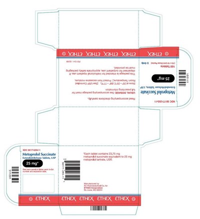 100 Tablets Blister Pack Label (Metoprolo Su Er Tb 06)