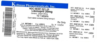 Lisinopril Tablets 20 mg (Lisinopril20mg)