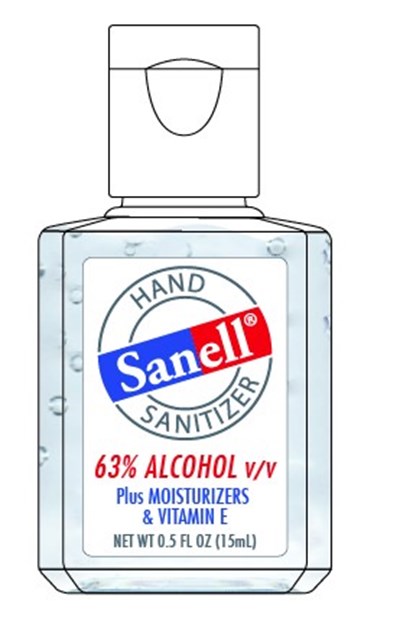 Sanell 0.5 Oz Hand Sanitizer (Image 01)