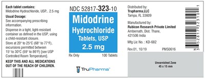 midodrine-hydrochloride-tab-2pt5mg-100s.jpg Midodrine Hydrochloride Tablets, USP 2.5mg - 100 Tablets - NDC 52817-323-10 - midodrine hydrochloride tab 2pt5mg 100s