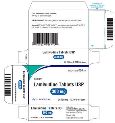 lamivudine-fig5.jpg PACKAGE LABEL-PRINCIPAL DISPLAY PANEL - 300 mg Blister Carton 3 x 10 Unit-dose - lamivudine fig5