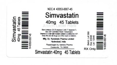 43353-0007-45.jpg Bottle Label 40 mg - 43353 0007 45