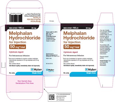 Melphalan Hydrochloride for Injection 50 mg/vial Carton Label - image 01