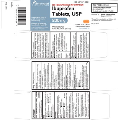 Ibuprofen Tablets Otc Caplets 200mg 6