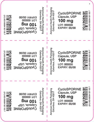100 mg Cyclosporine Capsule Blister - Card Print Cyclosporine 100mg