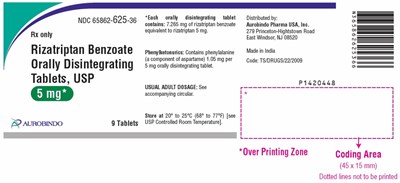 rizatriptan-fig7.jpg PACKAGE LABEL-PRINCIPAL DISPLAY PANEL - 10 mg Unit-of-Use Pack (9 Tablets) - rizatriptan fig7