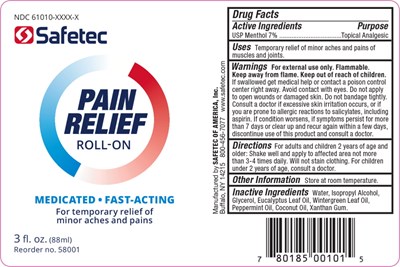 Principal Display Panel (Pain Relief Roll-On Bottle Label)