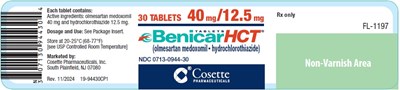 Principal Display Panel Ndc 0713-0944-30 Tablets Benicar Hct (olmesartan Medoxomil And Hydrochlorothiazide) 40 mg / 12.5 mg 30 Tablets Rx Only (Benicar Hct 04)