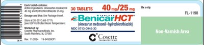 Principal Display Panel Ndc 0713-0945-30 Tablets Benicar Hct (olmesartan Medoxomil And Hydrochlorothiazide) 40 mg / 25 mg 30 Tablets Rx Only (Benicar Hct 05)