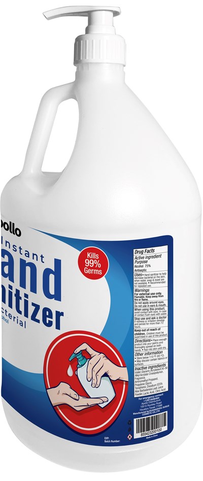 Apollo Instant Hand Sanitizer - Images NDC 78303-002