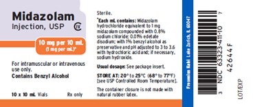 midazolam tray 10