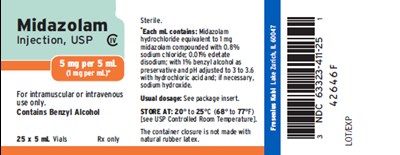 midazolam tray 125