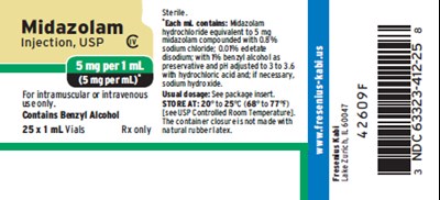 midazolam tray 25