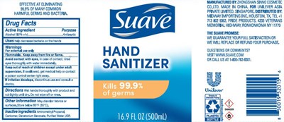 package label - SuaveHndSntzrgel16Sinno