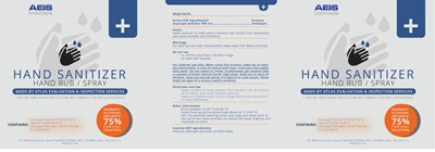 Front And Back Cover Of Aeis Llc Hand Sanitizer Label (A9f310ce 1b44 3e6b E053 2995a90abc9e)