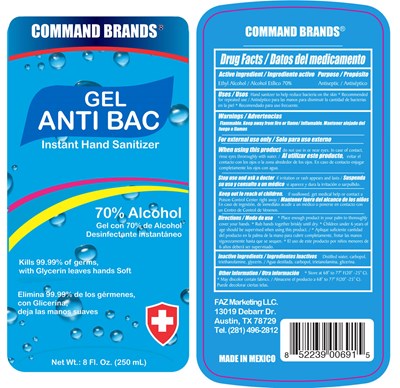 Package Label (Cmmndbrnds70alchlbl)